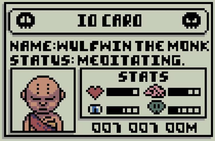 RetroNFTs Wulfwin The Monk ID Card